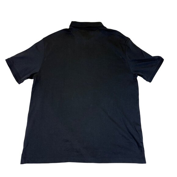 Van Heusen Mens Black Cotton Polo Shirt Classic Fit UPF Sun Control Size L - New - Picture 2 of 7